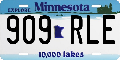 MN license plate 909RLE