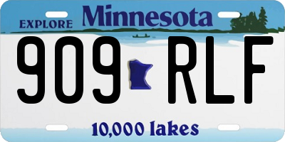 MN license plate 909RLF