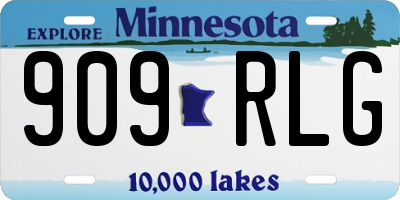 MN license plate 909RLG