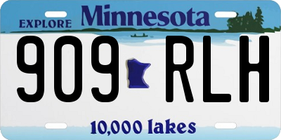 MN license plate 909RLH