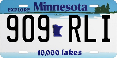 MN license plate 909RLI