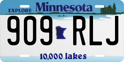 MN license plate 909RLJ