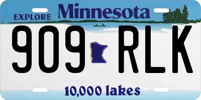 MN license plate 909RLK