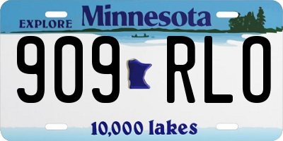 MN license plate 909RLO