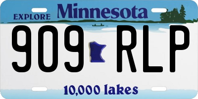 MN license plate 909RLP
