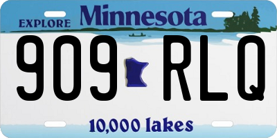 MN license plate 909RLQ