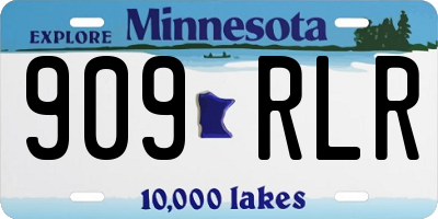 MN license plate 909RLR
