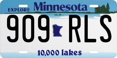 MN license plate 909RLS