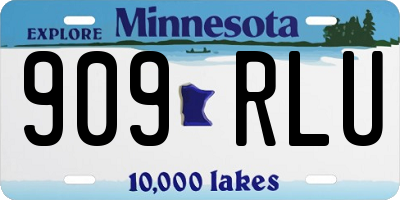 MN license plate 909RLU