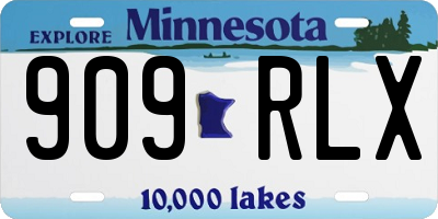 MN license plate 909RLX