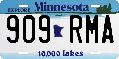 MN license plate 909RMA