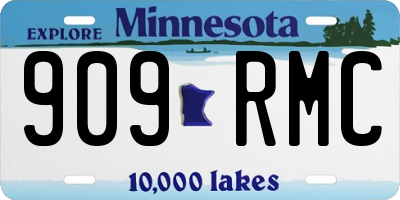 MN license plate 909RMC