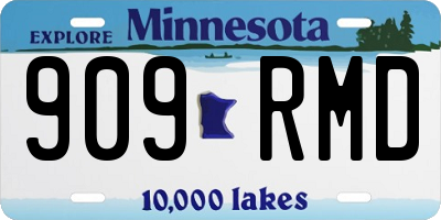 MN license plate 909RMD