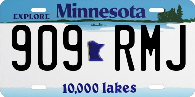 MN license plate 909RMJ