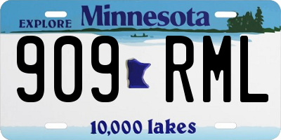 MN license plate 909RML