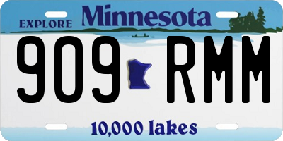 MN license plate 909RMM