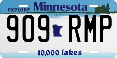 MN license plate 909RMP