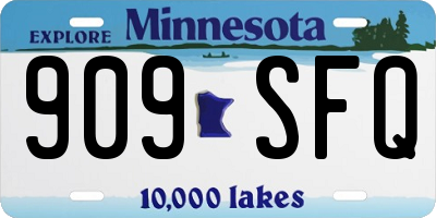 MN license plate 909SFQ