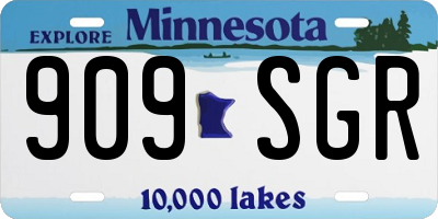 MN license plate 909SGR