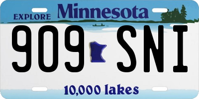 MN license plate 909SNI