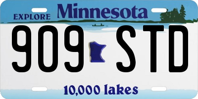 MN license plate 909STD