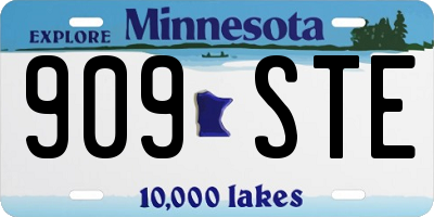 MN license plate 909STE