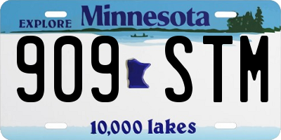 MN license plate 909STM