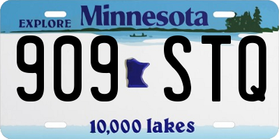 MN license plate 909STQ