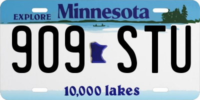 MN license plate 909STU