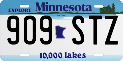 MN license plate 909STZ