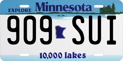 MN license plate 909SUI
