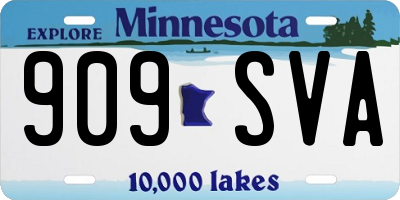 MN license plate 909SVA