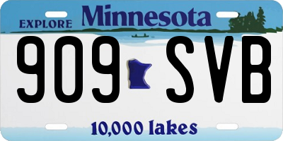 MN license plate 909SVB