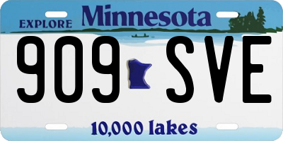 MN license plate 909SVE