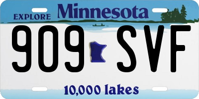 MN license plate 909SVF