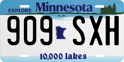 MN license plate 909SXH
