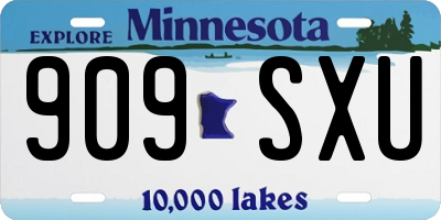 MN license plate 909SXU