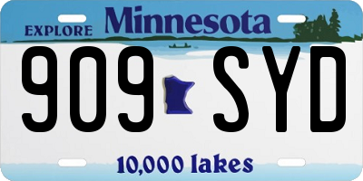 MN license plate 909SYD