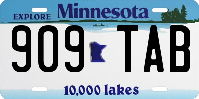 MN license plate 909TAB