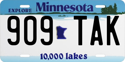 MN license plate 909TAK