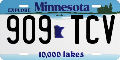 MN license plate 909TCV