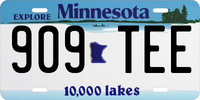 MN license plate 909TEE