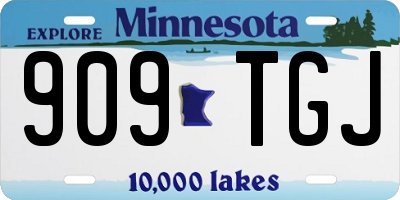 MN license plate 909TGJ