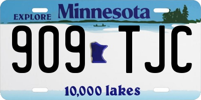 MN license plate 909TJC