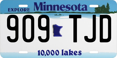 MN license plate 909TJD