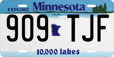 MN license plate 909TJF