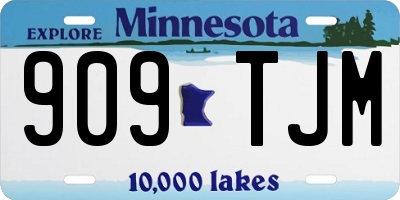 MN license plate 909TJM