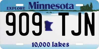 MN license plate 909TJN