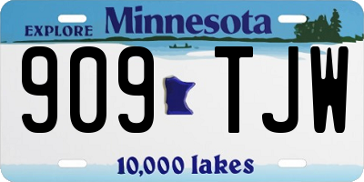 MN license plate 909TJW