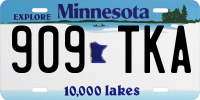 MN license plate 909TKA